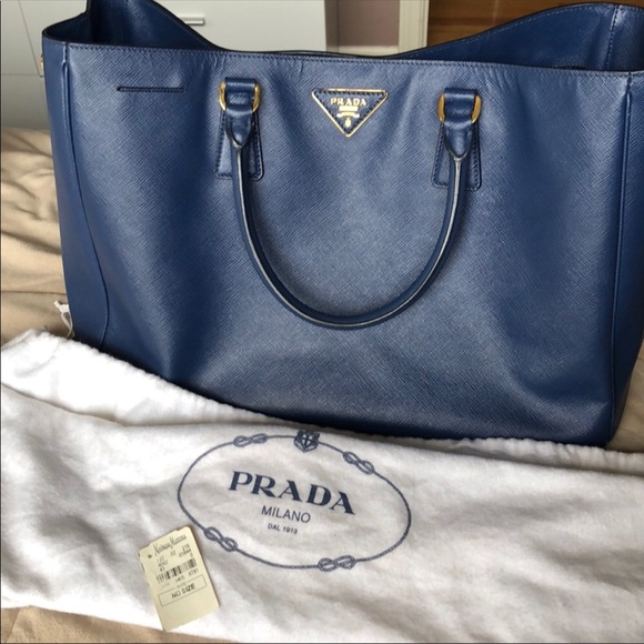 prada royal blue bag